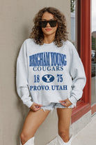 BYU COUGARS ALLEGIANCE PREMIUM FLEECE DROP SHOULDER CREWNECK PULLOVER