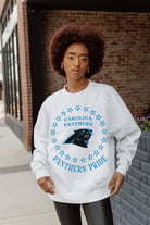 CAROLINA PANTHERS SUPERSTAR PREMIUM FLEECE DROP SHOULDER CREWNECK PULLOVER