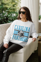 CAROLINA PANTHERS FAIR CATCH PREMIUM FLEECE DROP SHOULDER CREWNECK PULLOVER