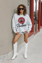 CLARK ATLANTA UNIVERSITY PANTHERS GOING WILD PREMIUM FLEECE DROP SHOULDER CREWNECK PULLOVER