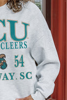 COASTAL CAROLINA CHANTICLEERS ALLEGIANCE PREMIUM FLEECE DROP SHOULDER CREWNECK PULLOVER