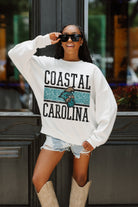 COASTAL CAROLINA CHANTICLEERS FAIR CATCH PREMIUM FLEECE DROP SHOULDER CREWNECK PULLOVER