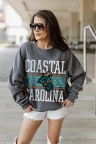 COASTAL CAROLINA CHANTICLEERS WILD TAILGATE PREMIUM FLEECE DROP SHOULDER CREWNECK PULLOVER