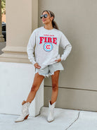 CHICAGO FIRE SC PITCH PRIDE PREMIUM FLEECE DROP SHOULDER CREWNECK PULLOVER