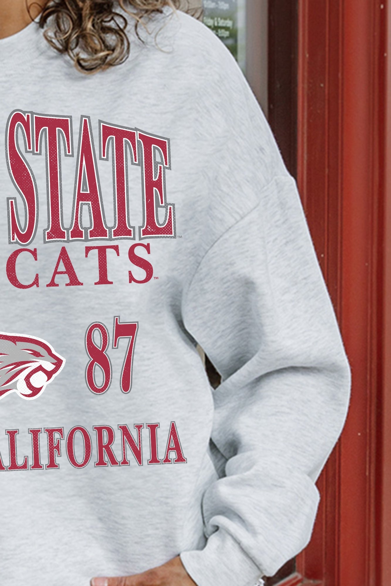 CHICO STATE WILDCATS ALLEGIANCE PREMIUM FLEECE DROP SHOULDER CREWNECK PULLOVER