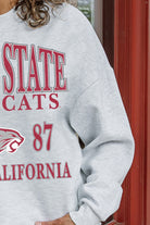 CHICO STATE WILDCATS ALLEGIANCE PREMIUM FLEECE DROP SHOULDER CREWNECK PULLOVER