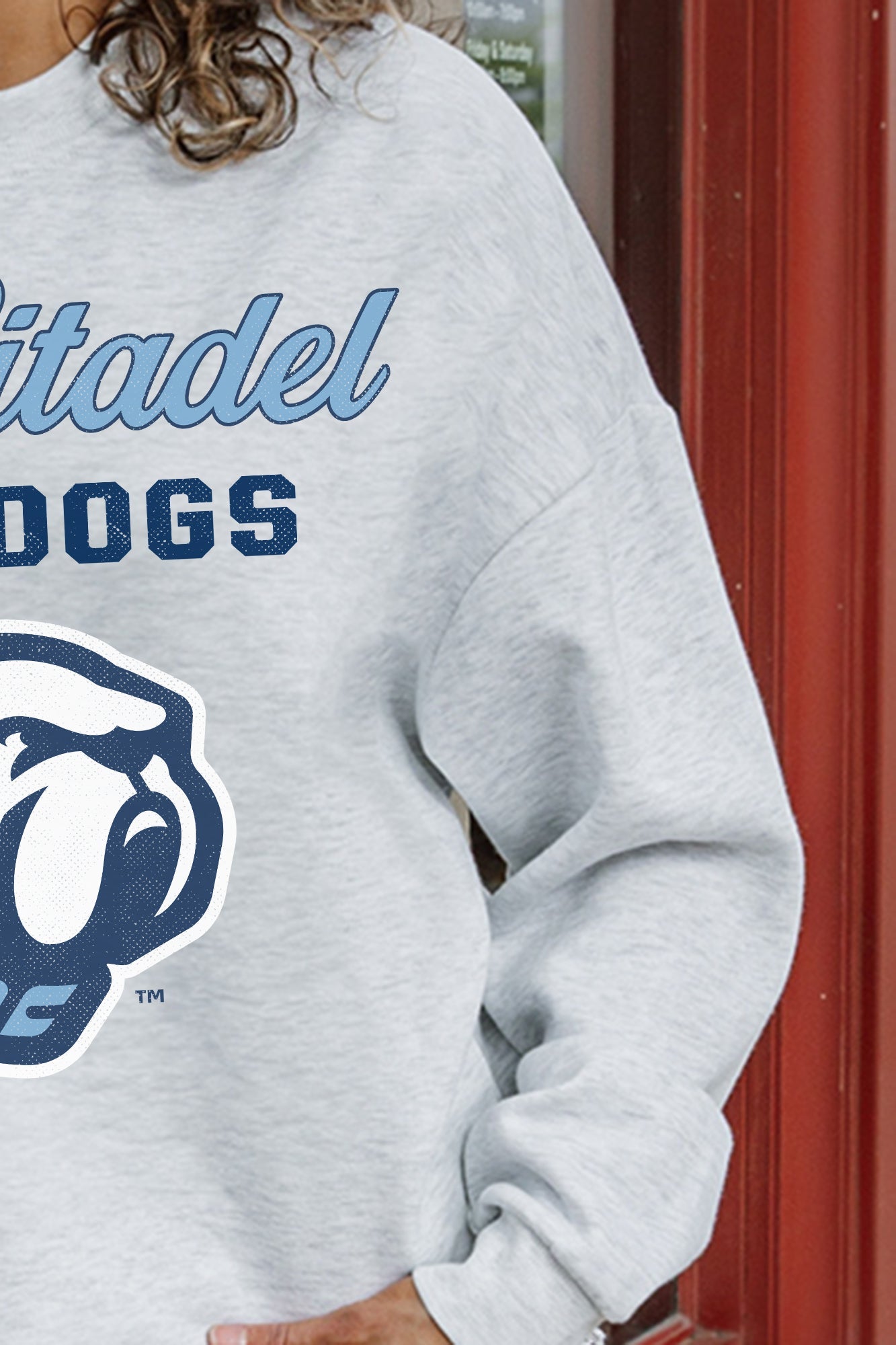 CITADEL BULLDOGS ALLEGIANCE PREMIUM FLEECE DROP SHOULDER CREWNECK PULLOVER