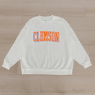 CLEMSON TIGERS ALL-STAR APPEAL PREMIUM FLEECE DROP SHOULDER CREWNECK PULLOVER BY MADI PREWETT TROUTT