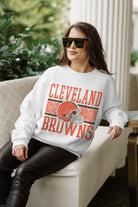 CLEVELAND BROWNS FAIR CATCH PREMIUM FLEECE DROP SHOULDER CREWNECK PULLOVER