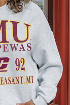 CENTRAL MICHIGAN CHIPPEWAS ALLEGIANCE PREMIUM FLEECE DROP SHOULDER CREWNECK PULLOVER