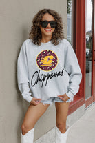 CENTRAL MICHIGAN CHIPPEWAS GOING WILD PREMIUM FLEECE DROP SHOULDER CREWNECK PULLOVER