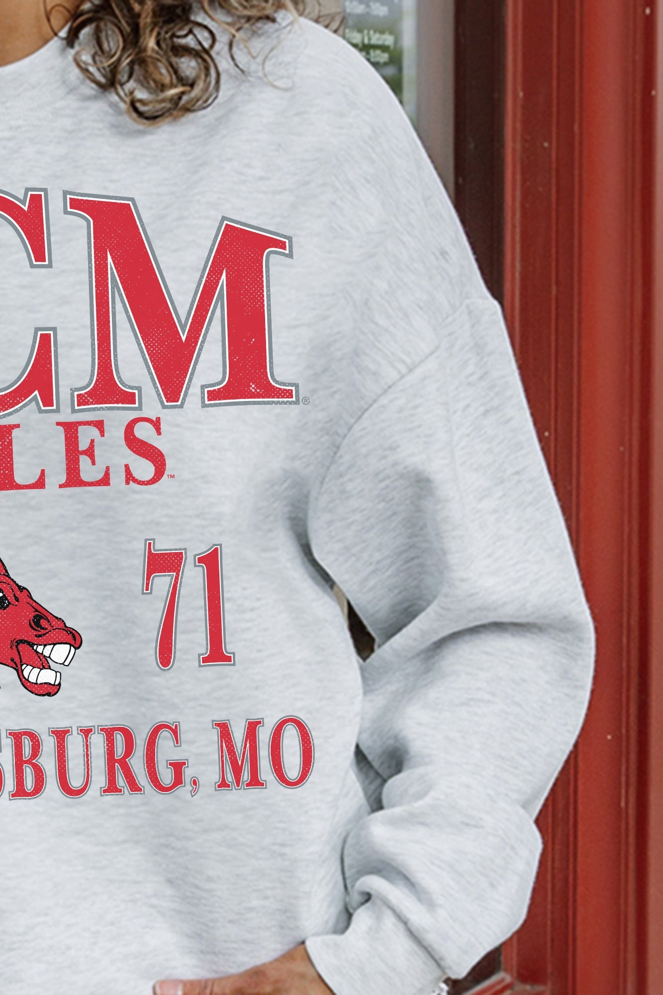 CENTRAL MISSOURI MULES ALLEGIANCE PREMIUM FLEECE DROP SHOULDER CREWNECK PULLOVER