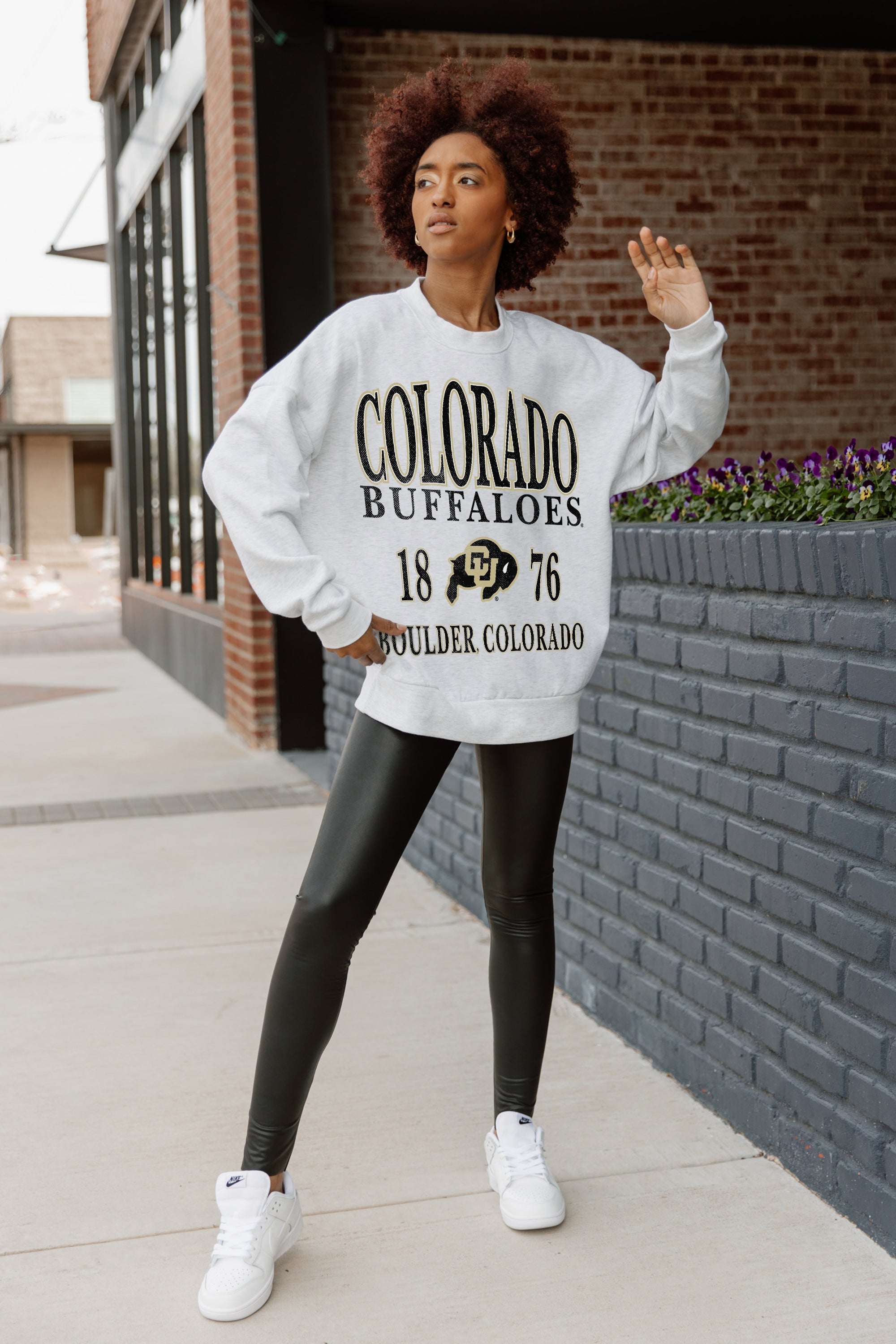 COLORADO BUFFALOES ALLEGIANCE PREMIUM FLEECE DROP SHOULDER CREWNECK PULLOVER