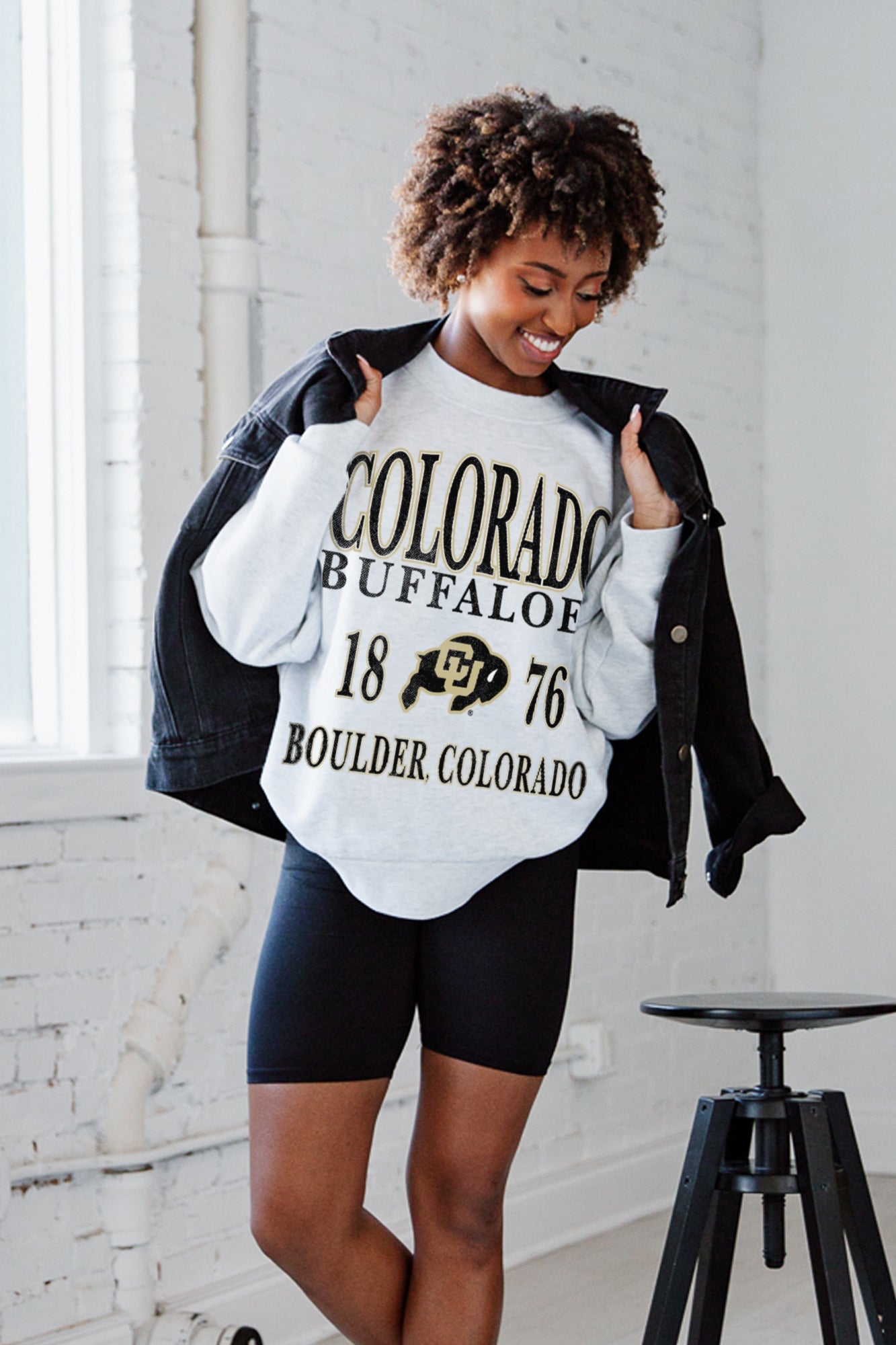 COLORADO BUFFALOES ALLEGIANCE PREMIUM FLEECE DROP SHOULDER CREWNECK PULLOVER