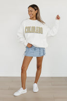 COLORADO BUFFALOES ALL-STAR APPEAL PREMIUM FLEECE DROP SHOULDER CREWNECK PULLOVER BY MADI PREWETT TROUTT