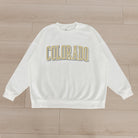 COLORADO BUFFALOES ALL-STAR APPEAL PREMIUM FLEECE DROP SHOULDER CREWNECK PULLOVER BY MADI PREWETT TROUTT