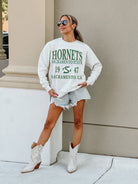 SACRAMENTO STATE HORNETS ALLEGIANCE PREMIUM FLEECE DROP SHOULDER CREWNECK PULLOVER