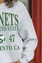 SACRAMENTO STATE HORNETS ALLEGIANCE PREMIUM FLEECE DROP SHOULDER CREWNECK PULLOVER