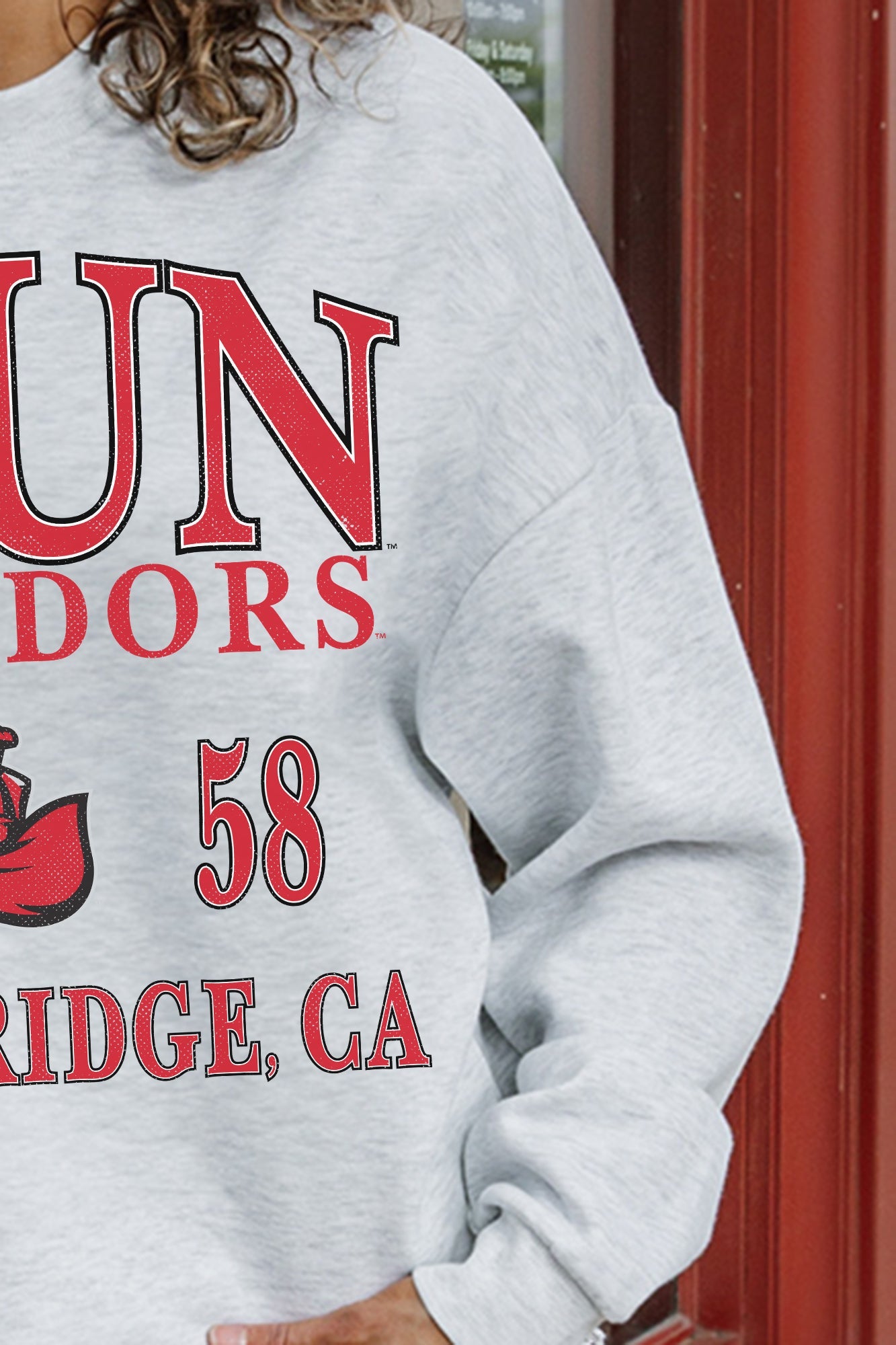 CAL STATE NORTHRIDGE MATADORS ALLEGIANCE PREMIUM FLEECE DROP SHOULDER CREWNECK PULLOVER