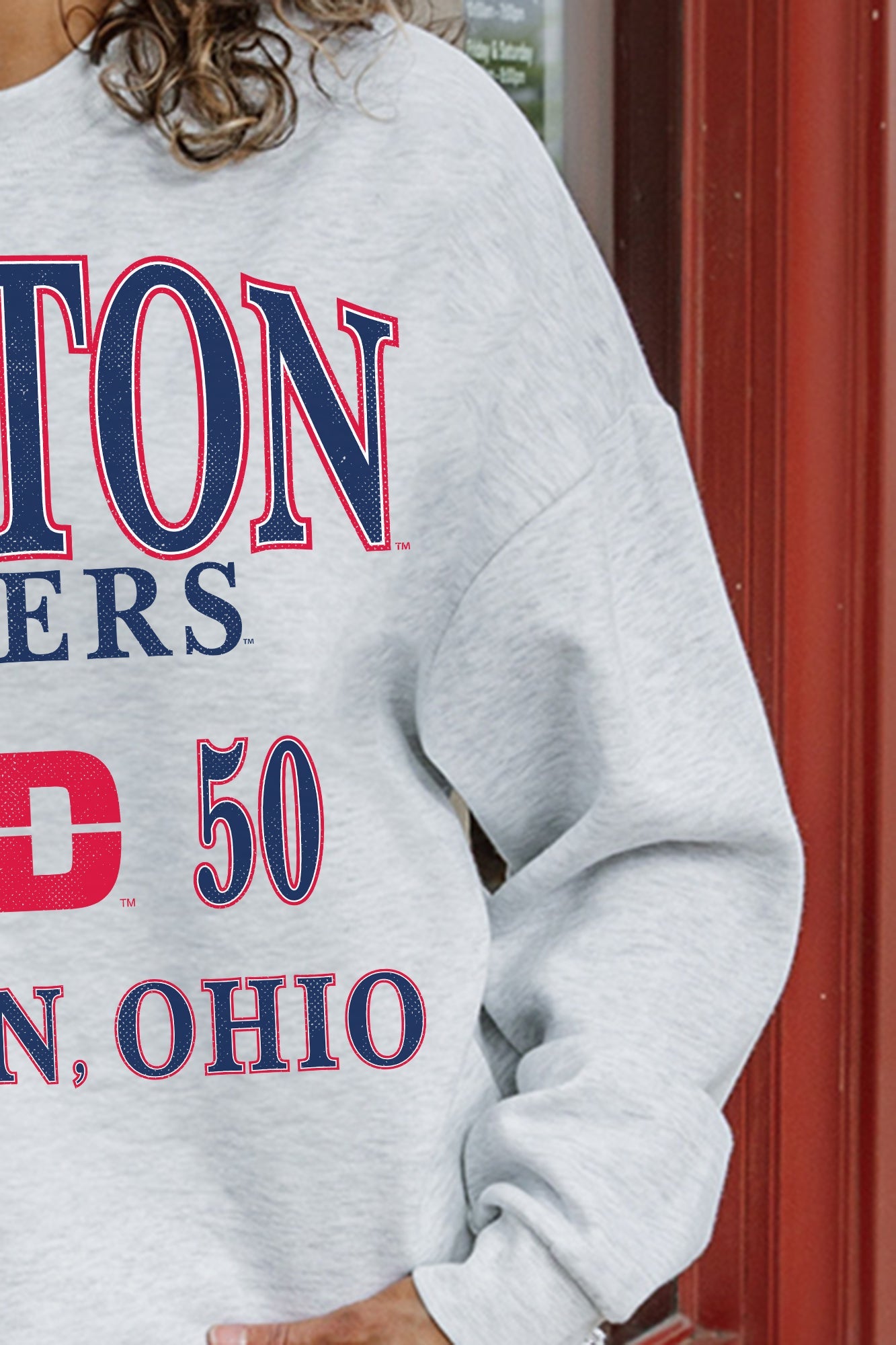 DAYTON FLYERS ALLEGIANCE PREMIUM FLEECE DROP SHOULDER CREWNECK PULLOVER