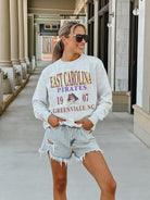 EAST CAROLINA PIRATES ALLEGIANCE PREMIUM FLEECE DROP SHOULDER CREWNECK PULLOVER