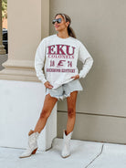 EASTERN KENTUCKY COLONELS ALLEGIANCE PREMIUM FLEECE DROP SHOULDER CREWNECK PULLOVER