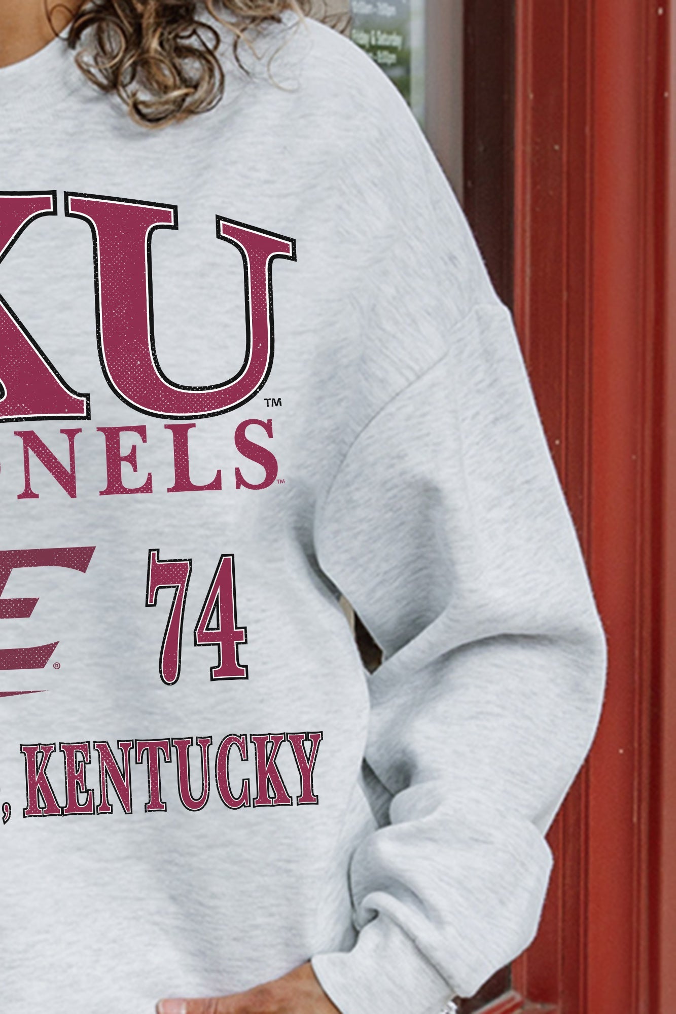 EASTERN KENTUCKY COLONELS ALLEGIANCE PREMIUM FLEECE DROP SHOULDER CREWNECK PULLOVER