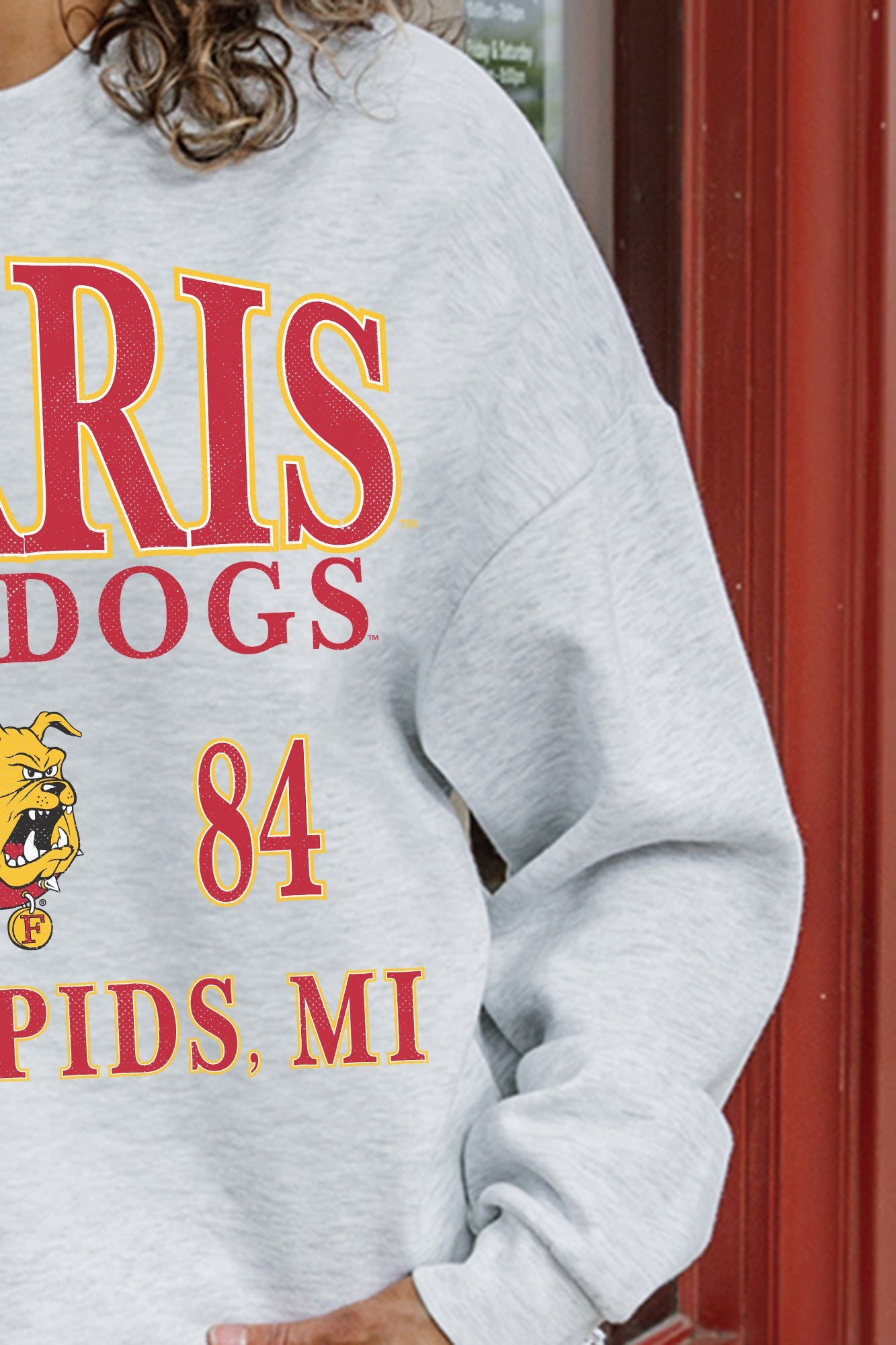 FERRIS STATE BULLDOGS ALLEGIANCE PREMIUM FLEECE DROP SHOULDER CREWNECK PULLOVER