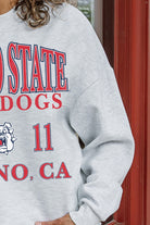 FRESNO STATE BULLDOGS ALLEGIANCE PREMIUM FLEECE DROP SHOULDER CREWNECK PULLOVER