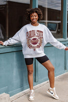 FLORIDA STATE SEMINOLES BASES LOADED PREMIUM FLEECE DROP SHOULDER CREWNECK PULLOVER