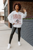 FLORIDA STATE SEMINOLES ALLEGIANCE PREMIUM FLEECE DROP SHOULDER CREWNECK PULLOVER