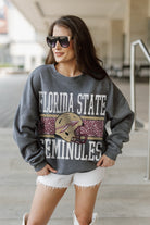 FLORIDA STATE SEMINOLES WILD TAILGATE PREMIUM FLEECE DROP SHOULDER CREWNECK PULLOVER