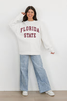 FLORIDA STATE SEMINOLES ALL-STAR STYLE PREMIUM FLEECE DROP SHOULDER CREWNECK PULLOVER BY MADI PREWETT TROUTT