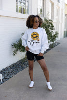 GRAMBLING STATE TIGERS GOING WILD PREMIUM FLEECE DROP SHOULDER CREWNECK PULLOVER