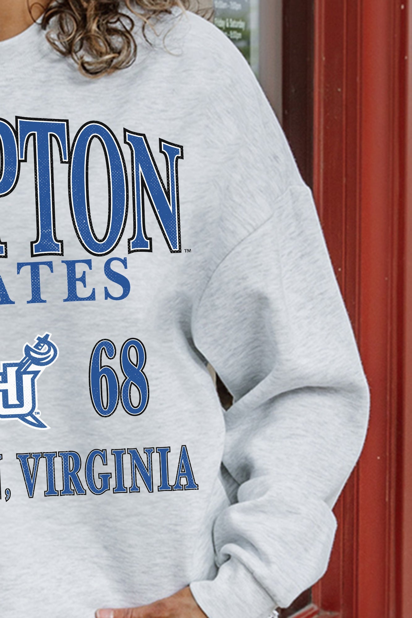 HAMPTON PIRATES ALLEGIANCE PREMIUM FLEECE DROP SHOULDER CREWNECK PULLOVER