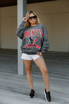 HOUSTON TEXANS SEAL THE DEAL PREMIUM FLEECE DROP SHOULDER CREWNECK PULLOVER