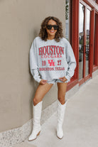 HOUSTON COUGARS ALLEGIANCE PREMIUM FLEECE DROP SHOULDER CREWNECK PULLOVER