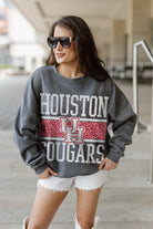 HOUSTON COUGARS WILD TAILGATE PREMIUM FLEECE DROP SHOULDER CREWNECK PULLOVER