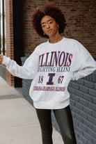 ILLINOIS FIGHTING ILLINI ALLEGIANCE PREMIUM FLEECE DROP SHOULDER CREWNECK PULLOVER