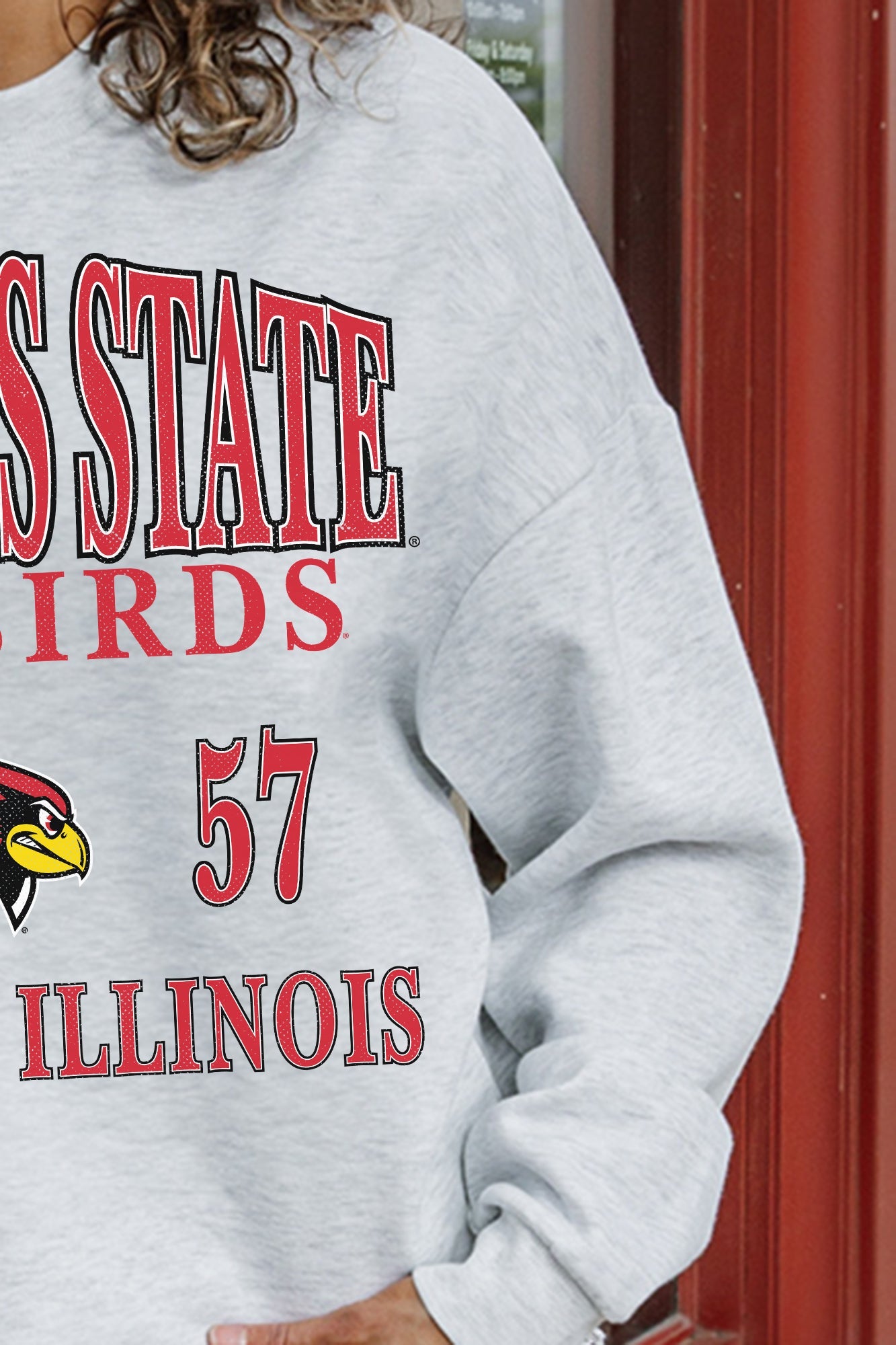 ILLINOIS STATE REDBIRDS ALLEGIANCE PREMIUM FLEECE DROP SHOULDER CREWNECK PULLOVER