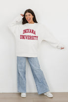 INDIANA HOOSIERS ALL-STAR STYLE PREMIUM FLEECE DROP SHOULDER CREWNECK PULLOVER BY MADI PREWETT TROUTT