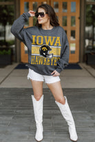 IOWA HAWKEYES WILD TAILGATE PREMIUM FLEECE DROP SHOULDER CREWNECK PULLOVER