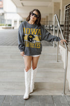 IOWA HAWKEYES WILD TAILGATE PREMIUM FLEECE DROP SHOULDER CREWNECK PULLOVER