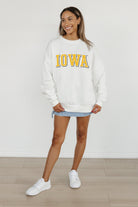 IOWA HAWKEYES ALL-STAR APPEAL PREMIUM FLEECE DROP SHOULDER CREWNECK PULLOVER BY MADI PREWETT TROUTT