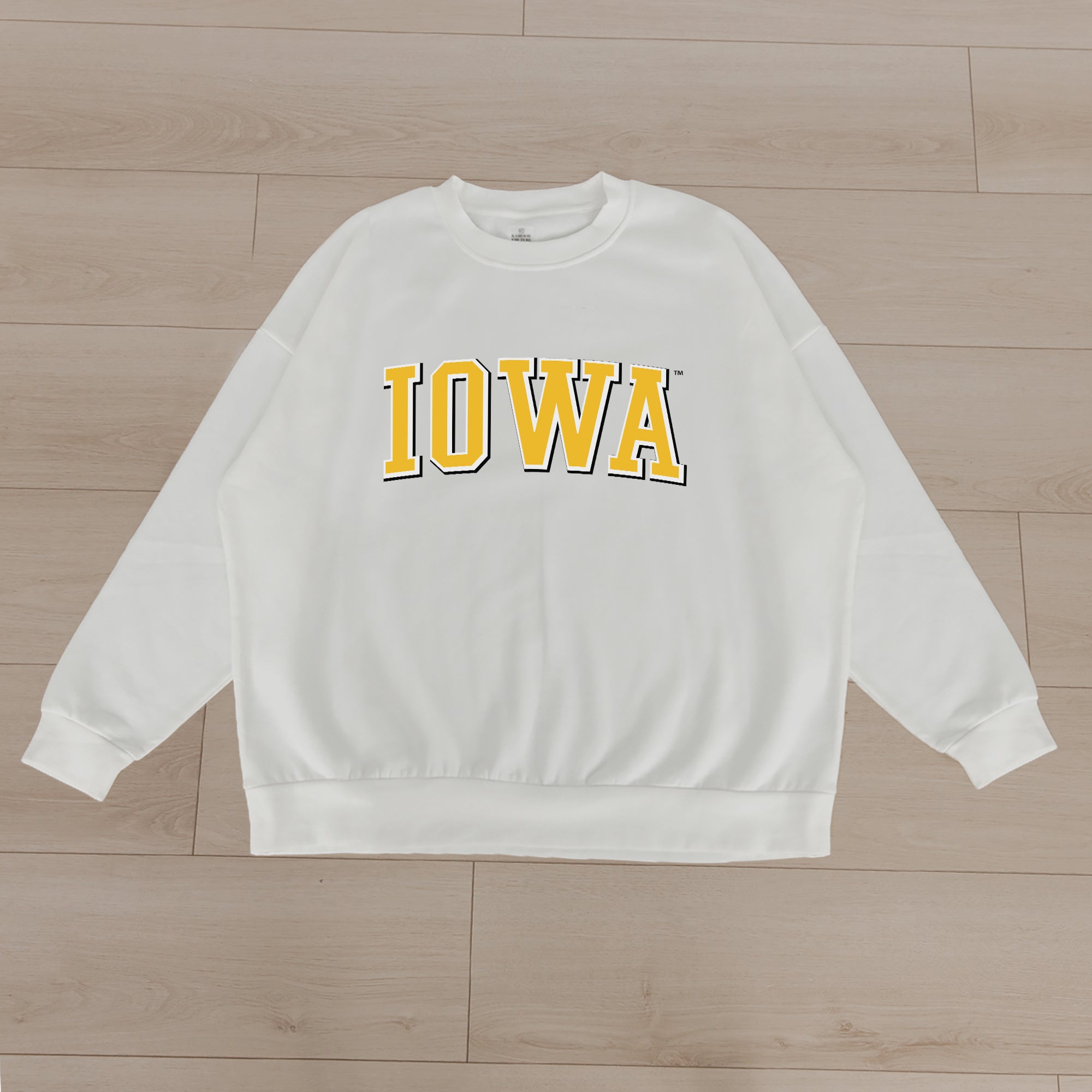 IOWA HAWKEYES ALL-STAR APPEAL PREMIUM FLEECE DROP SHOULDER CREWNECK PULLOVER BY MADI PREWETT TROUTT