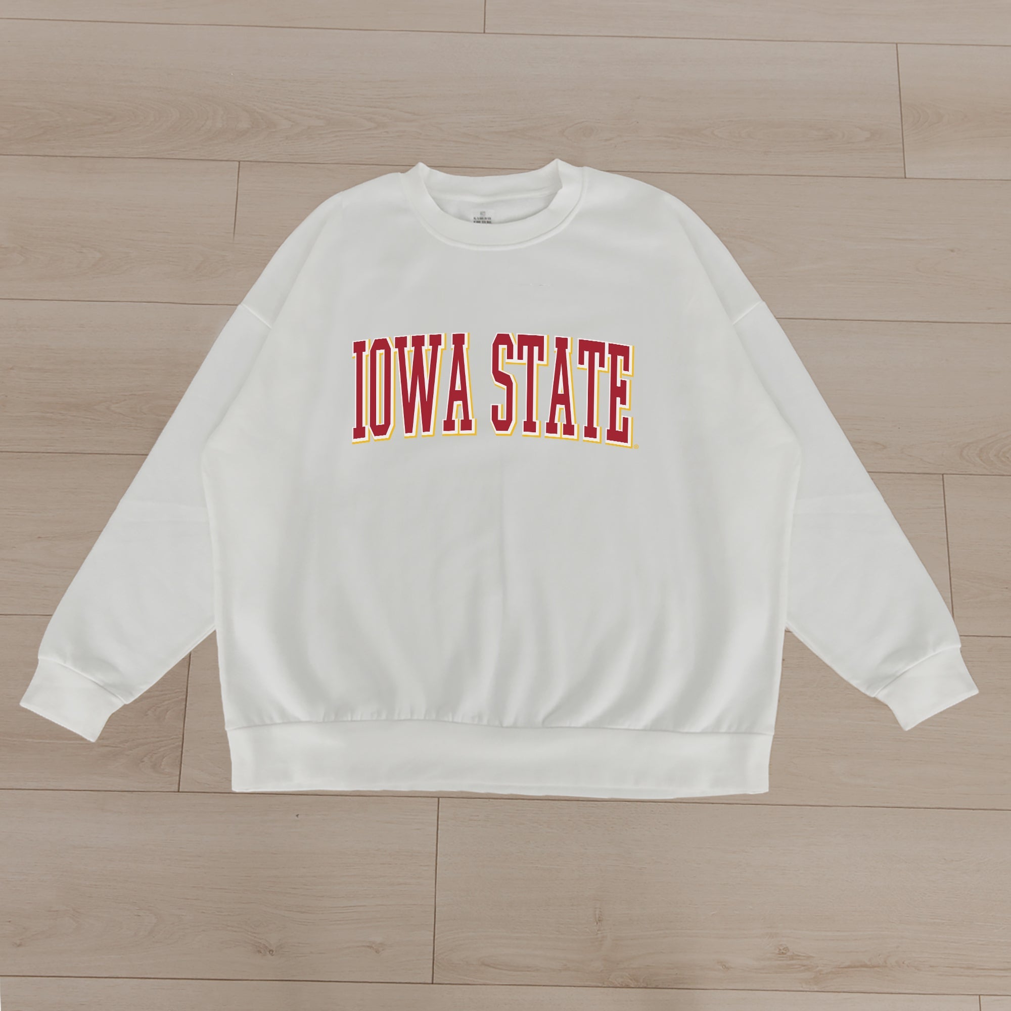 IOWA STATE CYCLONES ALL-STAR APPEAL PREMIUM FLEECE DROP SHOULDER CREWNECK PULLOVER BY MADI PREWETT TROUTT