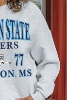 JACKSON STATE TIGERS ALLEGIANCE PREMIUM FLEECE DROP SHOULDER CREWNECK PULLOVER