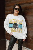 JACKSONVILLE JAGUARS FAIR CATCH PREMIUM FLEECE DROP SHOULDER CREWNECK PULLOVER