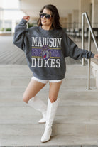 JAMES MADISON DUKES WILD TAILGATE PREMIUM FLEECE DROP SHOULDER CREWNECK PULLOVER