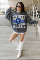 KENTUCKY WILDCATS WILD TAILGATE PREMIUM FLEECE DROP SHOULDER CREWNECK PULLOVER